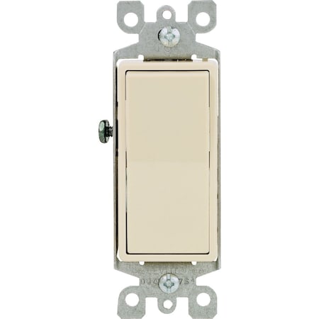 Leviton Decora Residential Grade 15 Amp Rocker Single Pole Switch, Ivory S11-5601-2IS